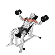 Dumbbell Incline Fly demonstration animation