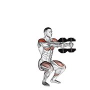 Dumbbell Iron Cross demonstration animation