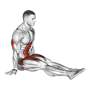 L Sit On Floor demonstration animation