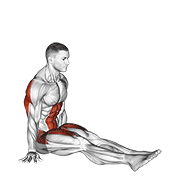 V Sit On Floor demonstration animation